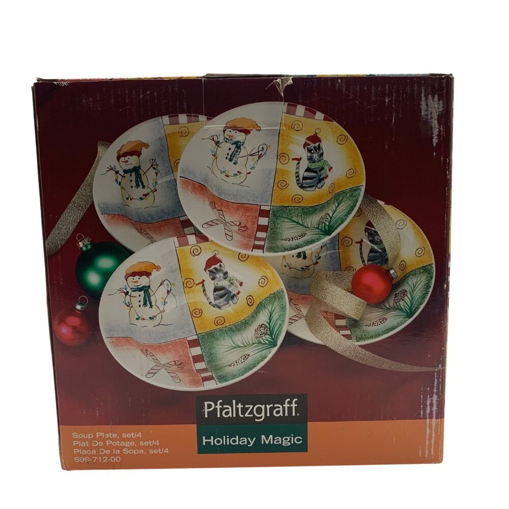Pfaltzgraff Holiday Magic Soup Plates NIB